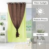 Evideco French Home Goods Double Layer Window Curtain Drape, Elegant Two-Tone Sheer Curtain - Ideal for Living Room, Bedroom Décor, 95x55 Inches - 2 of 4