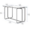 CAVINAS Dining Table Kitchen Table Modern Rectangular Tempered Glass Dining Table - 4 of 4