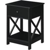 HomeStock Belmont 1 Drawer End Table with Modern Silhouette, Two Tier Shelves and Storage Drawer, Durable MDF Accent Table for Any Room - 2 of 4