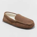Men's Carlo Genuine Suede Leather Moccasin Slippers - Goodfellow & Co™ Brown