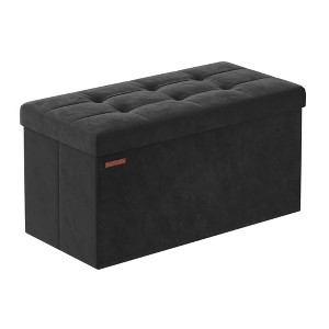 SONGMICS Storage Ottoman Bench Folding Storage Footrest 2 Extra Storage Boxes Hold up to 660 lb - 1 of 4