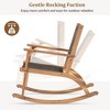 YOOCOZZ 2-Piece Acacia Wood Rocking Chair Set - Wicker Rattan Seating for Patio & Poolside - 4 of 4