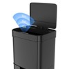 16 Gallon Kitchen Trash Can, Double-layer Multiple Compartments Recycling Kitchen Trash Can With Smart Sensor Lid, Thickened Stainless Steel - 2 of 4