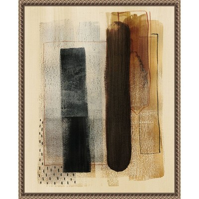 Burnt Toast I Abstract Canvas Print with Bronze Frame