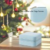 Small Travel Jewelry Box with Display Case, Portable Organizer for Rings, Earrings & Necklaces, Blue Gift - 2 of 4