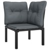 vidaXL 4 Piece Patio Lounge Set Black and Gray Poly Rattan - 4 of 4