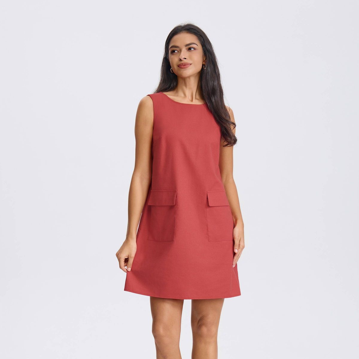 Women's Front Pocket Mini Shift Dress - A New Day™