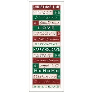 HomeRoots Christmas Time White Framed Wall Art - 1 of 4