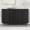 47.2" MDF Buffet Sideboard Cabinet with 2 Doors, Drawers, Adjustable Shelves and Metal Legs Wave Pattern for Dining Room, - 2 of 4