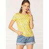 INSPIRE CHIC Women's Crew Neck Short Sleeve Floral T-Shirt - 4 of 4