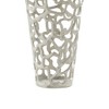 25" x 10" Eclectic Organic Hole-designed Aluminum Vase Silver - Olivia & May: Indoor Contemporary Decor, Amphora Style - 3 of 4