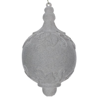 Vickerman Flocked Drop Finial Christmas Ornament