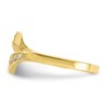 Black Bow Jewelry Cubic Zirconia Bypass Toe Ring in 10 Karat Yellow Gold - 4 of 4