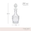 Twine Vintage Crystal Decanter - Cut Crystal Liquor Decanter for Wine, Dishwasher Safe Crystal, 26 Ounces - Set of 1 - 3 of 4