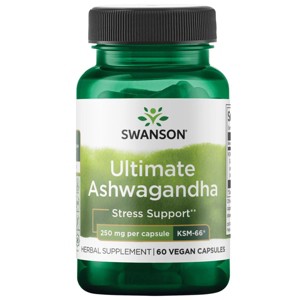 Swanson Herbal Supplements Ultimate Ashwagandha - Ksm-66 250 mg 60 Veg Caps. - 1 of 2