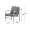 Sapphtopaz Outdoor Dining Chairs Aluminum Frame Outdoor Patio Chairs with Weather-Resistant Cushions for Outside, Yard, Balcony - 3 of 4