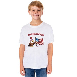 4th of July Pint-Sized Patriot American USA Funny T-Shirt For Kids - 1 of 4