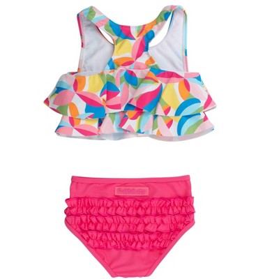 RuffleButts Toddler Girls Flounce Bikini - Tropical Adventure, 4T — фото 2