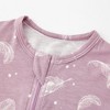 Owlivia Bamboo Footless Pajama, Baby Romper - Feather Mauve - 2 of 4