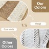 Aoibox Boho Placemats Set of 6, Macrame Table Decor Farmhouse Style in Natural Cotton Burlap,for Kitchen and Dining Table Centerpiece Home Decorations - 3 of 4