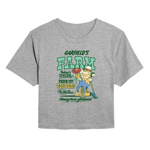 Women's - Garfield - Garfields Farm Cropped Graphic T-Shirt - 1 of 4