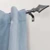 Lumi Home Furnishings 28"x48" Decorative Drapery Single Rod Set with Arrow finials Pewter - 3 of 4