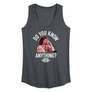 Women's - Ferris Bueller's Day Off - Do You Know Anything Graphic Racerback Tank - 1 of 4