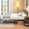 Queen Platform Bed Frame with Vintage Wood Headboard - 13" Underbed Storage, No Box Spring Needed, Metal Slat Support - 4 of 4