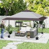 Aghana Digitals 13'x13' Light Gray Pop Up Canopy: UPF50+ Sun Protection, Double Roof, - 3 of 4