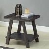 Syemin End Tables Square Tray Table End Table for Small Spaces Nightstand Accent Coffee Table Mid-Century Side Table, Brown, 24"*22"*23" - 2 of 4