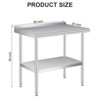 Stainless Steel Table Heavy Duty Commercial Metal Table for Prep Adjustable Shelf, for Kitchen, Restaurant, Business - 3 of 4