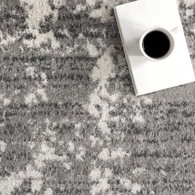Deedra Modern Abstract Gray 32" Non-Slip Area Rug