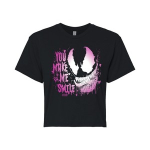 Women's - Marvel - Valentine You Make Me Smile Cropped Graphic T-Shirt - 1 of 4