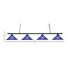 Toltec Lighting Oxford 4 - Light Island Pendant Light in  Matte Black with 16" Blue Italian Shade - 2 of 2