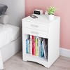 White Nightstand with Charging Station & 2 Drawer, Side Table End Table with USB Ports and Storage For Small Kids - 4 of 4