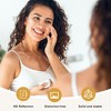 MAYEERTY Hanging Mirror Aluminum Alloy Thin Edge Right Angle Rectangle Gold 38x26x1in Double Sided - 3 of 4