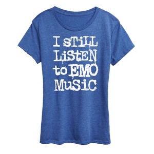 Women's - Instant Message - I Still Listen To Emo Music Short Sleeve Graphic T-Shirt - 1 of 4