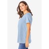 Roaman's Women's Plus Size Swing Ultimate Tee With Keyhole Back - 4 of 4