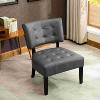 CAVINAS Leather Accent Chair with Mid-Height Tufted Backrest,Modern Upholstered Living Room Chairs,Reading Chairs for Living Room - 2 of 4
