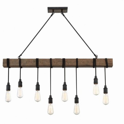 Savoy House Burgess 8-Light Rustic Bronze Linear Pendant