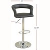 NicBex Dining Chairs Set of 2 Bar stool Upholstered Chair Adjustable Swivel Chair for Home Bar and Kitchen Island with Back - 3 of 4