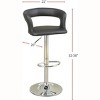 NicBex Dining Chairs Set of 2 Bar stool Upholstered Chair Adjustable Swivel Chair for Home Bar and Kitchen Island with Back - image 3 of 4