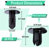 Itopfox 20 PCS Fender Liner Push-Type Retainer Clip Fastener, Bumper Engine Under Cover Clip, Car Retainer Clips, Compatible with Hyundai Kia Accent - 2 of 4