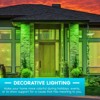 Luxrite A19 LED Green Bulb, 60W Equivalent, Non-Dimmable, UL Listed, Indoor Outdoor, Porch, Christmas, Decoration, E26 Standard Base 6 Pack - 2 of 4