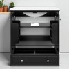 30" Bathroom Vanity with Ceramic Sink, Solid Wood & MDF Construction, 2 Doors, 1 Drawer, Adjustable Shelf, Freestanding Cabinet - 4 of 4