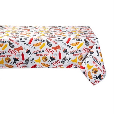 Design Imports  Bbq Fun Print Outdoor Tablecloth 60X84