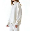 Women's Oversized Knit Sweater High Neck Pullover Casual Loose Fit Long Sleeve Turtleneck Top - 3 of 3