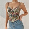 Vintage Floral Camisoles with Zipper Strapped Corset - 3 of 4