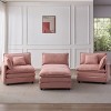 GDFStudio Kingsley Modern 3-Seat Chenille Upholstered L-Shape Modular Sectional Sofa - 3 of 4