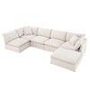 YOOCOZZ Oversized Chenille Sectional Sofa with Movable Ottoman and Convertible Design - 2 of 4